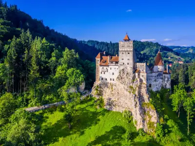 Brasov, Transylvania. Romania. The medieval Castle of Bran, known for the myth of Dracula.